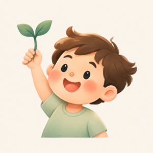 Little Hope เด็กชายชูต้นกล้าอย่างดีใจ